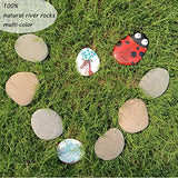 10PCS Extra Large River Rocks for Painting, Flat Painting Rocks 3.9-4.7 Inches Rocks to Paint, Smooth Rocks for Painting, Rock Painting for Kids EXJIOTA