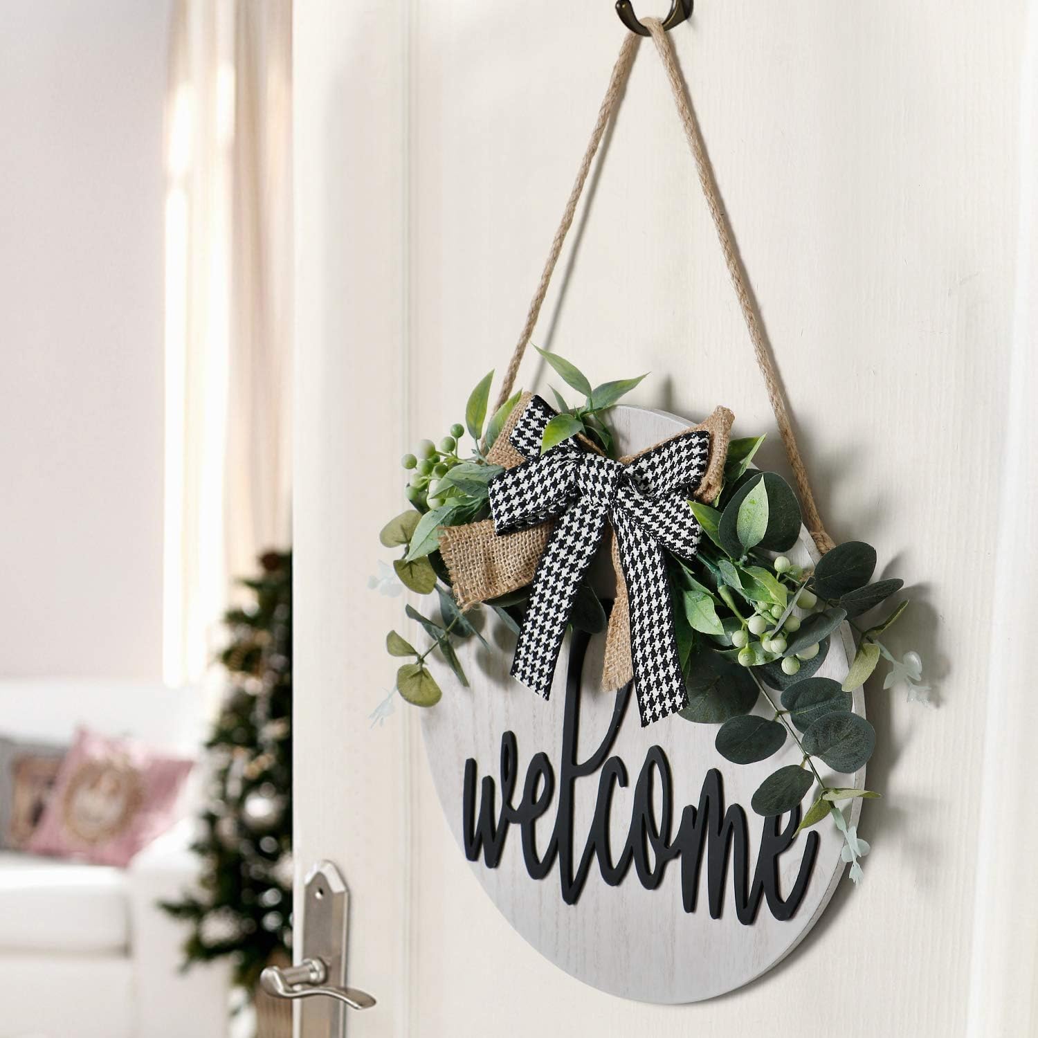 10Pcs 12 Inch Wood Circles for Crafts, Unfinished Wood Blank Wooden Door Hanger Sign, DIY Wood Rounds for Cricut Projects, Wood Burning, Painting, pojah