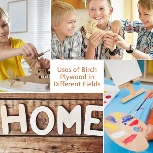 10Pcs 16 x 12 x 1/8 Inch Baltic Birch Plywood Sheets Unfinished Plywood Sheet for Arts and Crafts, Painting, Pyrography, Wood Engraving, Wood ACXFOND