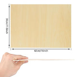 10Pcs 16 x 12 x 1/8 Inch Basswood Sheets, Unfinished Basswood Sheets, Plywood Sheet for Arts and Crafts, Painting, Pyrography, Wood Engraving, Wood ACXFOND