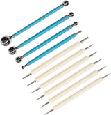 10Pcs Dotting Tools Ball End Dot Art Rock Painting Pottery Clay Modeling Embossing Art Mandala WoodArtSupply