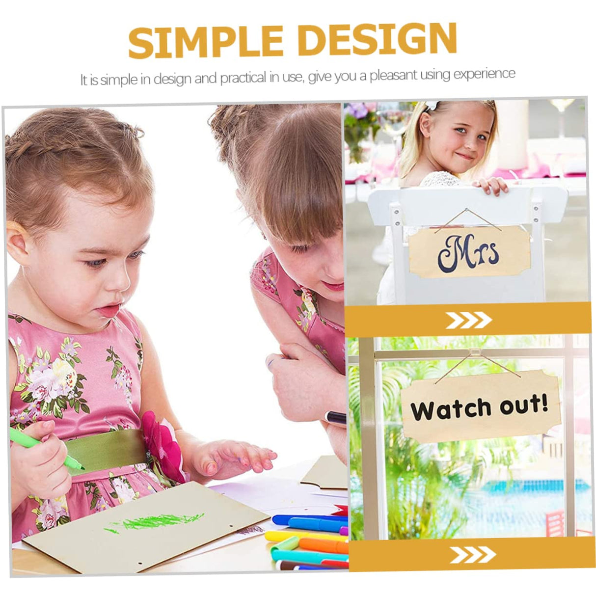 10Pcs Hanging Wooden Sign Unfinished Blank Wood Sign Unfinished Hanging Wood Sign DIY Hanging Sign Wood Crafts Blank Wooden Signs Wood for Crafts SEWOART