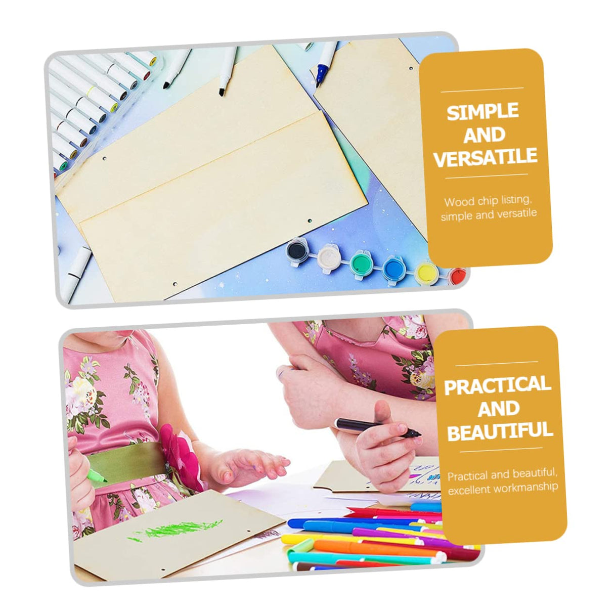 10Pcs Hanging Wooden Sign Unfinished Blank Wood Sign Unfinished Hanging Wood Sign DIY Hanging Sign Wood Crafts Blank Wooden Signs Wood for Crafts SEWOART