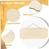 10Pcs Hanging Wooden Sign Unfinished Blank Wood Sign Unfinished Hanging Wood Sign DIY Hanging Sign Wood Crafts Blank Wooden Signs Wood for Crafts SEWOART