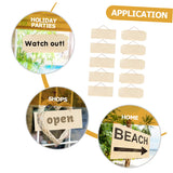 10Pcs Hanging Wooden Sign Unfinished Blank Wood Sign Unfinished Hanging Wood Sign DIY Hanging Sign Wood Crafts Blank Wooden Signs Wood for Crafts SEWOART