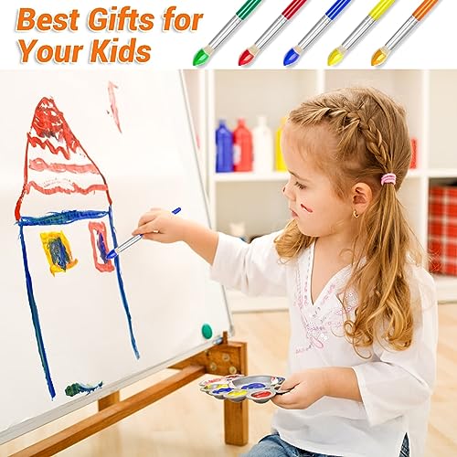 10Pcs Paint Brushes for Kids, Anezus Children Paint Brushes Toddler Large Chubby Kids Paint Brush Set for Preschool Daycare Classroom Washable Paint anezus