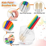 10Pcs Paint Brushes for Kids, Anezus Children Paint Brushes Toddler Large Chubby Kids Paint Brush Set for Preschool Daycare Classroom Washable Paint anezus