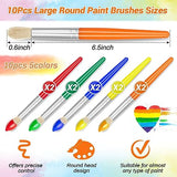 10Pcs Paint Brushes for Kids, Anezus Children Paint Brushes Toddler Large Chubby Kids Paint Brush Set for Preschool Daycare Classroom Washable Paint anezus