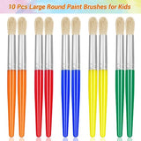 10Pcs Paint Brushes for Kids, Anezus Children Paint Brushes Toddler Large Chubby Kids Paint Brush Set for Preschool Daycare Classroom Washable Paint anezus