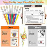 10Pcs Paint Brushes for Kids, Anezus Children Paint Brushes Toddler Large Chubby Kids Paint Brush Set for Preschool Daycare Classroom Washable Paint anezus