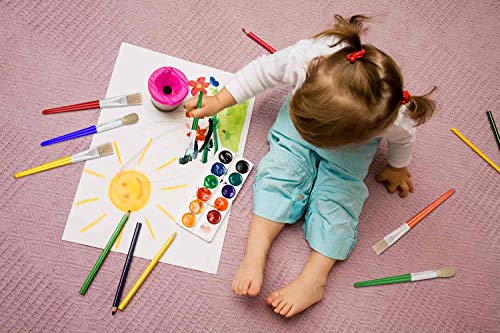 10Pcs Paint Brushes for Kids, Anezus Kids Paint Brushes Toddler Large Chubby Paint Brushes Round and Flat Preschool Paint Brushes for Washable Paint anezus