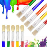 10Pcs Paint Brushes for Kids, Anezus Kids Paint Brushes Toddler Large Chubby Paint Brushes Round and Flat Preschool Paint Brushes for Washable Paint anezus