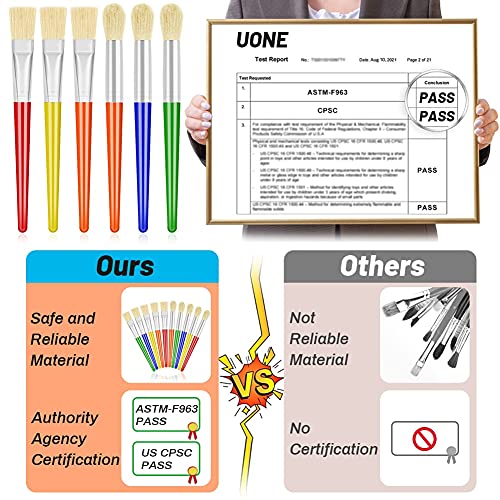 10Pcs Paint Brushes for Kids, Anezus Kids Paint Brushes Toddler Large Chubby Paint Brushes Round and Flat Preschool Paint Brushes for Washable Paint anezus