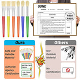 10Pcs Paint Brushes for Kids, Anezus Kids Paint Brushes Toddler Large Chubby Paint Brushes Round and Flat Preschool Paint Brushes for Washable Paint anezus