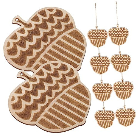 10Pcs pinecones for Crafts Unfinished Wood Cone Slices Unfinished Wood Slices Wood Painting Crafts Pine Cones Cutouts Thanksgiving Gift Tags DIY SEWOART