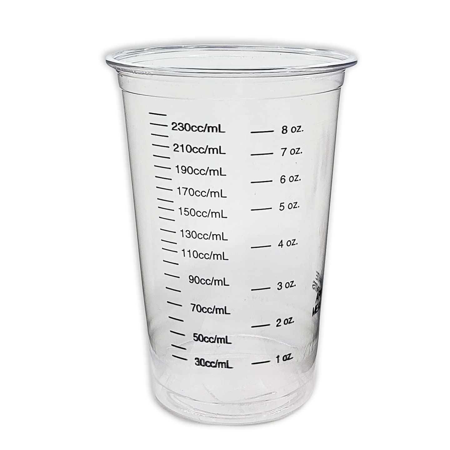 10 8oz Disposable Graduated Clear Plastic (PET) Cups and 10 6" Wood Stir Sticks for Mixing Paint, Stain, Epoxy, Resin by NetSellsIt NSI