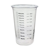 10 8oz Disposable Graduated Clear Plastic (PET) Cups and 10 6" Wood Stir Sticks for Mixing Paint, Stain, Epoxy, Resin by NetSellsIt NSI