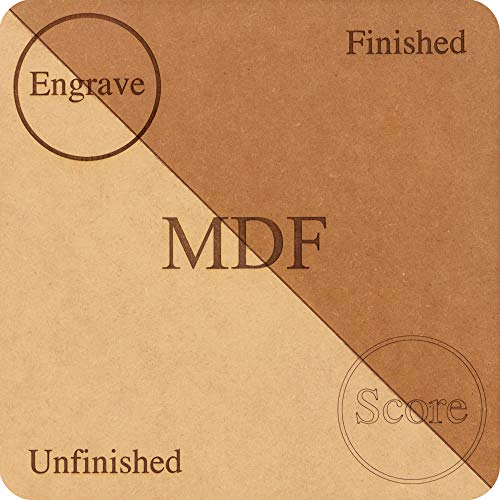 10 Boards of 12”x 19”, 3mm 1/8th inch MDF (Medium Density Fibreboard), Glowforge Ready, Unfinished | for Laser Engraving, CNC, Wood Burning, Router, Craft Closet