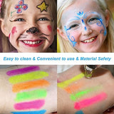 10 Color Glow in The Dark Face Paint,UV and Black Light Neon Face and Body Painting Set Mardi Gras Halloween Masquerade Black Light Birthday Party Sanhaipen