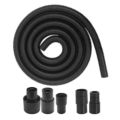 10 Foot Long Dust Collection Power Tool Hose Kit with 5 Fittings/Attachments for Multiple Types/Brands of Power Tools and Work Shop Vacuums Peachtree Woodworking Supply