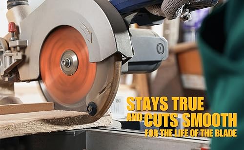 10 Inch 80T Circular Saw Blade with 5/8" Arbor, ATB Fast Cutting, Miter/Table Saw Blade for Wood-Cutting X-YEAH