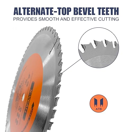10 Inch 80T Circular Saw Blade with 5/8" Arbor, ATB Fast Cutting, Miter/Table Saw Blade for Wood-Cutting X-YEAH