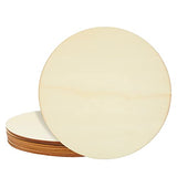10 Inch Wooden Circles for Crafts, Unfinished Rounds for Wood Burning, DIY Signs, Painting, Decorations (10 Pack) Juvale