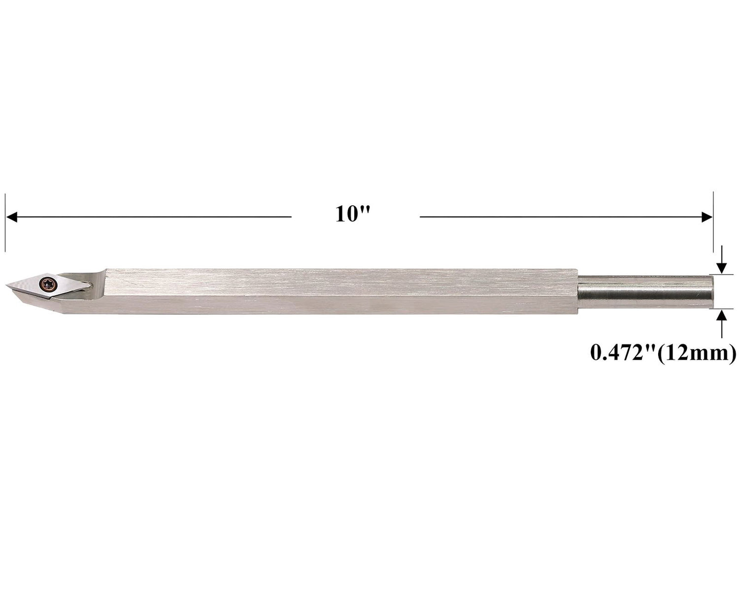 10 Inches Woodturning Tool Carbide Tipped Lathe Chisel Sharp Detailer Tool bar Blades Gouge Skew Spear 35° With Diamond Carbide Insert and Copper Asieg Tool
