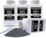 10 LBS Large Weight 4 Step Rock Tumbler Grit Kit, Tumbling Media Refill - Coarse/Medium/Pre-Polished/Final Polish Grit Works with Any Rock Tumbler, SACKORANGE