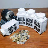 10 LBS Large Weight 4 Step Rock Tumbler Grit Kit, Tumbling Media Refill - Coarse/Medium/Pre-Polished/Final Polish Grit Works with Any Rock Tumbler, SACKORANGE