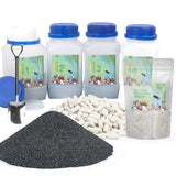 10 LBS Rock Tumbler Grit Set, Rock Tumbler Grit Refill Kit, Tumbling Media,4-Steps Supplies for Tumbling and Polishing Stones and Gems GANGOU