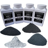 10 LBS Total Weight Rock Tumbler Grit Set, 4 Step Tumbling Media Refill-Coarse/Medium/Pre-Polished/Final Polish, Silicone Carbide Polisher Grit for Tonmp