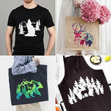 10 PCS Bear Deer Wolf Mountain Stencil Pine Tree Wildlife Forest Animal Stencils Template Wood Burning Stencils Reusable Patterns Moon Claw Stencils Hosomono