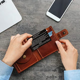 10 PCS Black Metal Miranda Warning Card With American Flag, Laser Engraved Insert Card Gift Sanfiland