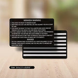 10 PCS Black Metal Miranda Warning Card With American Flag, Laser Engraved Insert Card Gift Sanfiland
