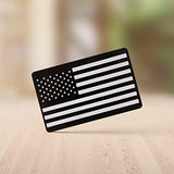 10 PCS Black Metal Miranda Warning Card With American Flag, Laser Engraved Insert Card Gift Sanfiland