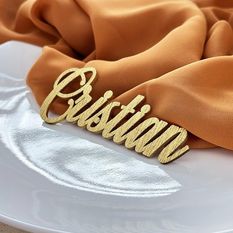 (10 PCS) Customized Wooden Name Tags for Place Setting | Customized Place Cards For Table Setting | Personalized Place Cards for Weddings | SugoiCC
