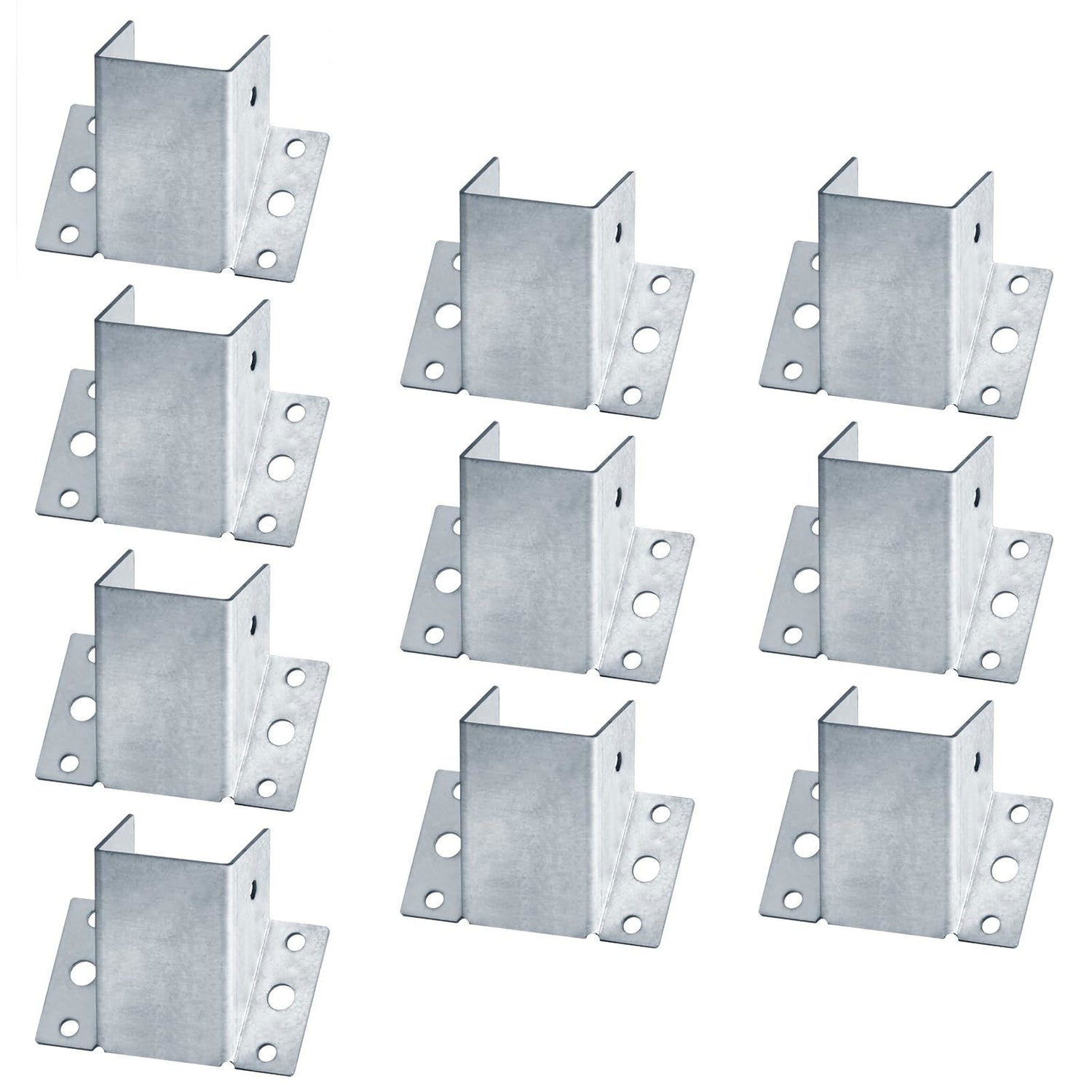 10 Pack 45-Degree Post and Beam Knee Bracket for Actual 2"x 4",2"x 6" Roughsawn Lumber,Inner Width:50mm,Thickness 2mm(14 Gauge) 45°Angle Post Support Bracket for Pergola GBGS