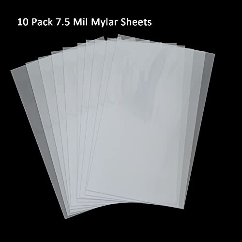 10 Pack 7.5 Mil Blank Stencil Sheets 12 x 24 inch Mylar Sheet Milky Translucent PET Blank Stencil Making Sheet Blank Mylar Templates for DIY Qulinshine