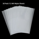 10 Pack 7.5 Mil Blank Stencil Sheets 12 x 24 inch Mylar Sheet Milky Translucent PET Blank Stencil Making Sheet Blank Mylar Templates for DIY Qulinshine