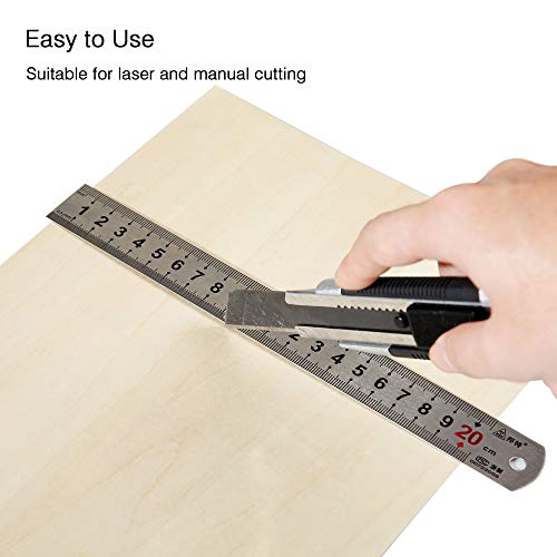 10 Pack Basswood Sheets 1/16 ×8×12 Inch, Thin Unfinished Plywood Wood Sheets for Craft DIY Project DOMG