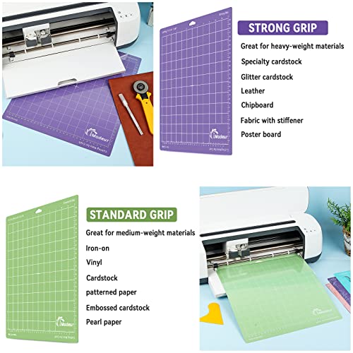 10 Pack Cutting Mats for Cricut - IModeur 12"x12" Cutting Mats for Cricut Accessories - Mats for Cricut Explore Air 2/ Maker 2/3 IModeur