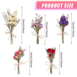 10 Pack Dried Flower Forget Me Not Bouquets Natural Dried Flower with Stem Dried Embossing Flower Bundles Artificial Flower Dried Floral Arrangement for Vase, DIY, Photo Prop, Wedding, Party Decor VAIPI