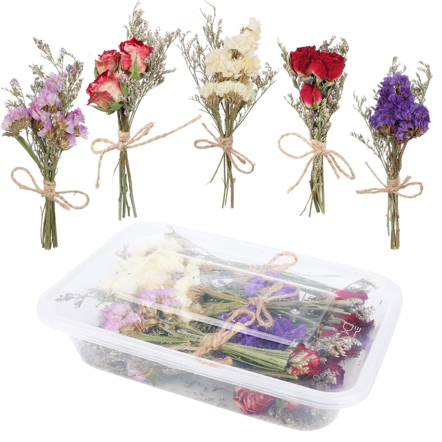10 Pack Dried Flower Forget Me Not Bouquets Natural Dried Flower with Stem Dried Embossing Flower Bundles Artificial Flower Dried Floral Arrangement for Vase, DIY, Photo Prop, Wedding, Party Decor VAIPI