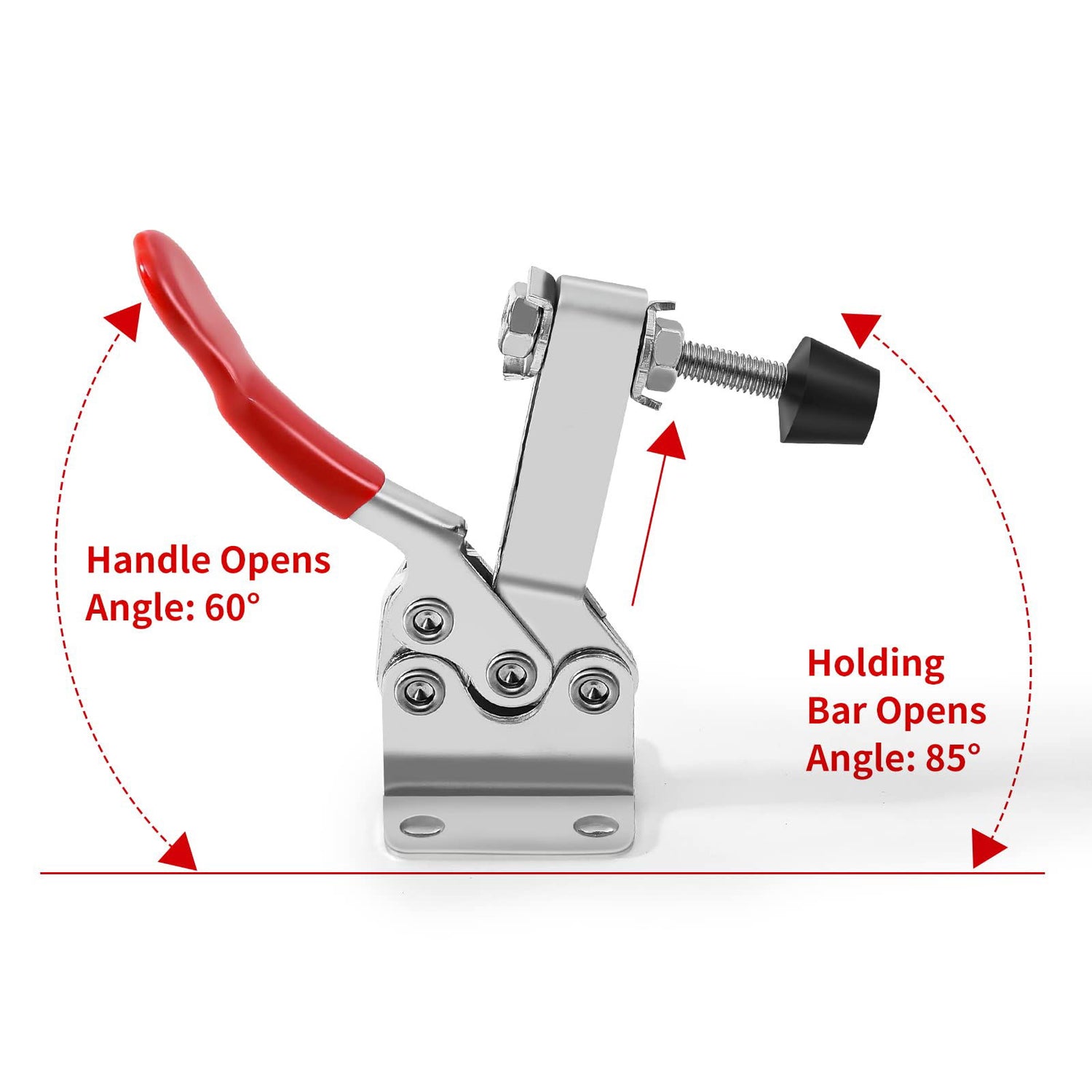 10 Pack Hold Down Toggle Clamps Woodworking,201B Clamps Hand Tool Toggle Clamp 220Lbs Holding Capacity,Antislip Quick Release Horizontal Toggle SKYCY