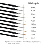 10 Pack Miniature Detail Paint Brushes Kit, Professional Tiny Paints Brushes Set for Watercolor, Oil, Face, Nail, Fine Detail Paint Brushes for Line LNAUJS