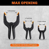 10 Pack Spring Clamps Heavy Duty - Assorted Sizes Spring Clips Plastic 6.5 Inches, 4.5 Inches, 3.5 Inches Set - Backdrop Clips Small Clamps For Peoin