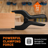 10 Pack Spring Clamps Heavy Duty - Assorted Sizes Spring Clips Plastic 6.5 Inches, 4.5 Inches, 3.5 Inches Set - Backdrop Clips Small Clamps For Peoin