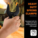 10 Pack Spring Clamps Heavy Duty - Assorted Sizes Spring Clips Plastic 6.5 Inches, 4.5 Inches, 3.5 Inches Set - Backdrop Clips Small Clamps For Peoin