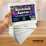 10 Pack Stretched Canvases for Painting 8x10 Blank Paint Canvases for Painting Supplies Painting Canvas Acrylic Paint, Oil Art Small Canvases for HIPPIE CRAFTER